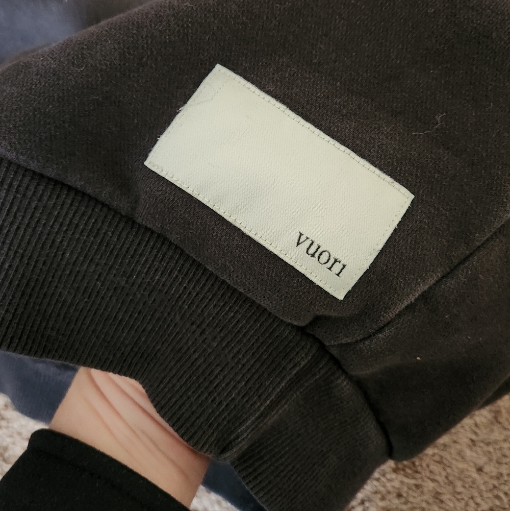 Vuori Black Oversized Restore Organic Cotton Hoodie Unisex XS - Picture 3 of 6